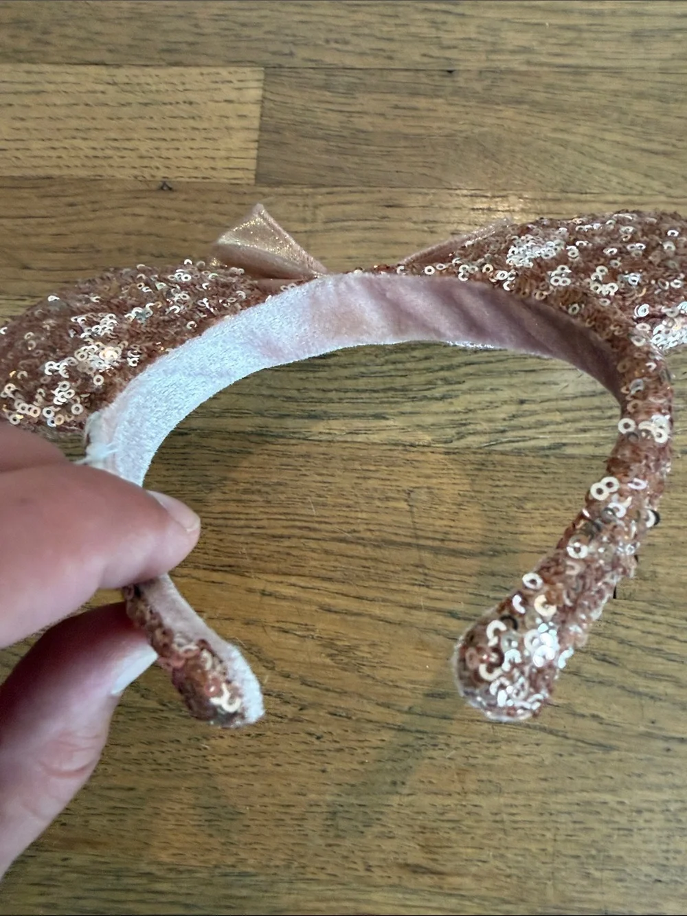 Disney Parks Rose Gold Ears Headband